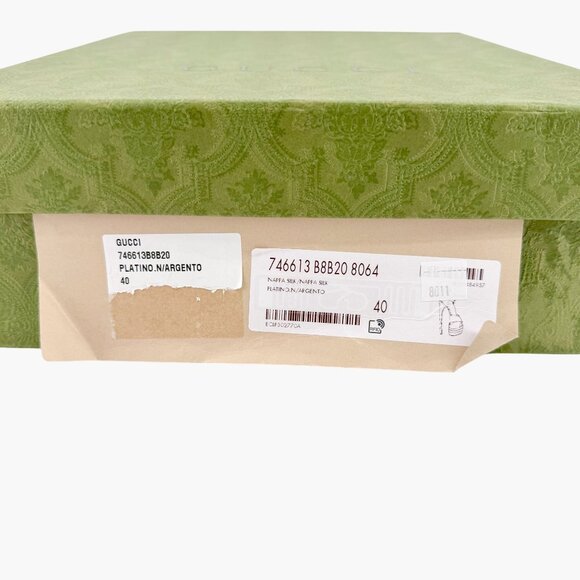 Gucci Angel Platform Sandals Size 40 US 10 Gold Silver GG Criss Cross High Heel - Picture 15 of 15